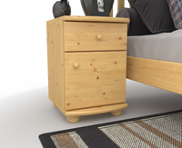 Claudia Kiefer Massivholz Nachttisch Nachtschrank | 1-Schublade 1-Türig | 100% Bio Kiefer