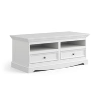 Bologna Elegante Massivholz Kiefer Kommode TV-Schrank | Farbe weiß
