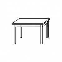 Esstisch mit Ansteckplatten, 160 (240) x90cm, Eiche massiv Baumkante und Spidergestell